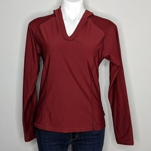 ✨3/$15 Prana red maroon hoodie L